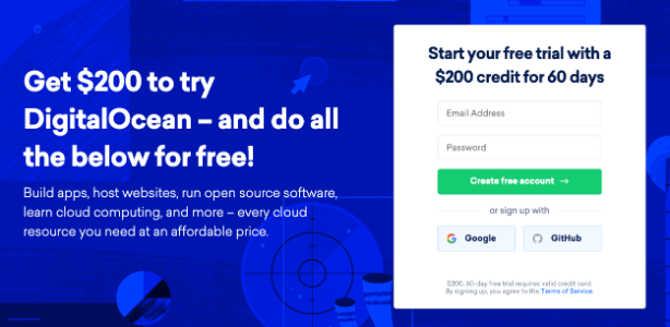 digitalocean free tier